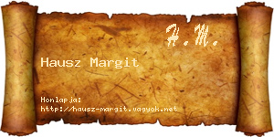 Hausz Margit névjegykártya